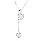 Colier argint cu inimi si Mother of Pearl DiAmanti Z2122NR-DIA (Argint 925‰ 2,2 g.)
